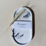 Bandeja Oval de Concreto: Decoração e Organização com Estilo (Marmorizado)