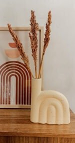 Vaso Arcos Com Hastes De Sorgo Natural - Imagem 2